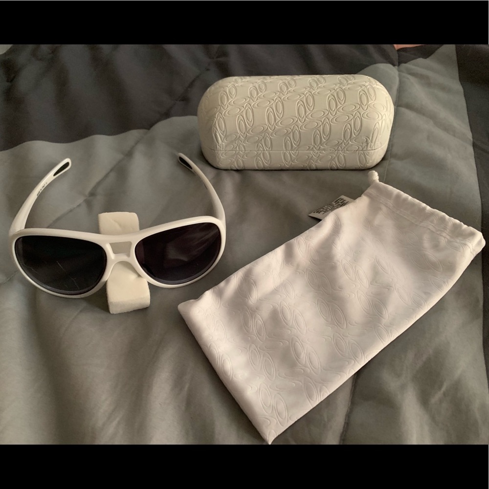 Oakley Twentysix.2 white aviator sunglasses